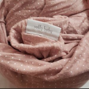 Solly Baby Pink Swiss Dot Baby Wearing Wrap